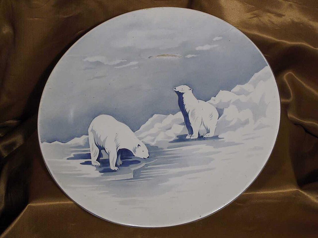 Тарелка декоративная настенная «На севере», из серии «Освоение Ледовитого океана»