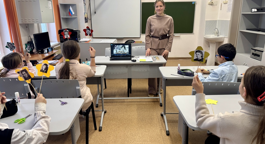 Разговор о пионерах-героях в Поженской СОШ