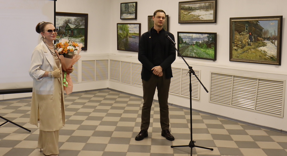 Открытие выставки живописи «Здесь Родины моей начало» в Вышневолоцком краеведческом музее им. Г. Г. Монаховой