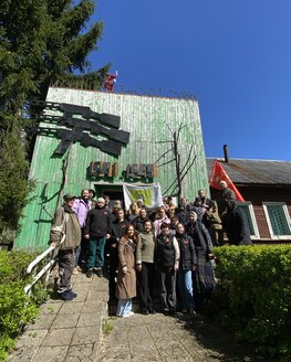 Участники автопробега в Музее партизанской славы