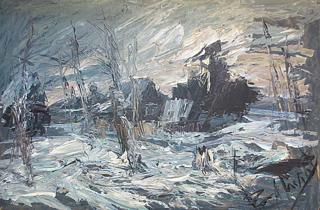 Живопись. Пейзаж (без названия). Ноябрь 1990 г. Живопись. Пейзаж (без названия). Ноябрь 1990 г.